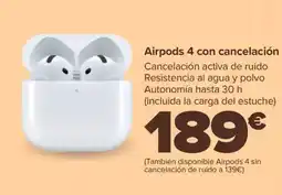 Carrefour Airpods 4 con cancelación oferta