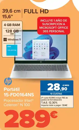 Carrefour HP Portátil 15-FD0164NS oferta