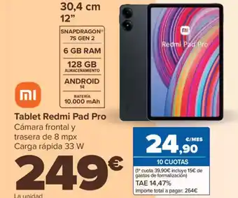 Carrefour REDMI Tablet Pad Pro oferta