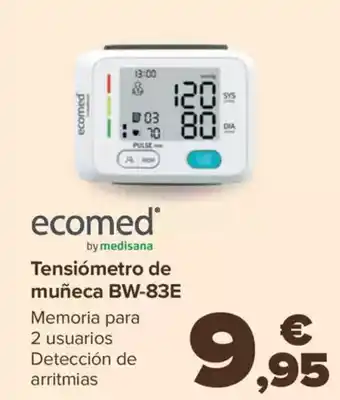 Carrefour ECOMED Tensiómetro de muñeca BW-83E oferta