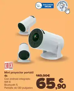 Carrefour KLACK Mini proyector portátil 4k oferta