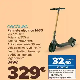 Carrefour CECOTEC Patinete eléctrico M-30 oferta