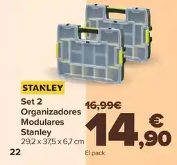 Carrefour STANLEY Set 2 Organizadores Modulares oferta