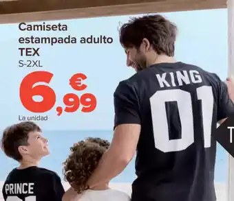 Carrefour TEX Camiseta estampada adulto oferta