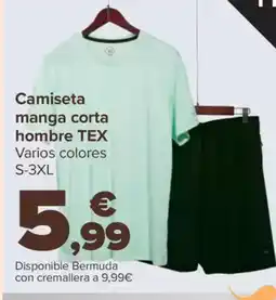 Carrefour TEX Camiseta manga corta hombre oferta