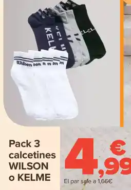 Carrefour WILSON O KELME Pack 3 calcetines oferta