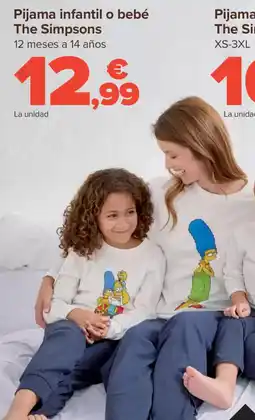 Carrefour Pijama infantil o bebé The Simpsons oferta