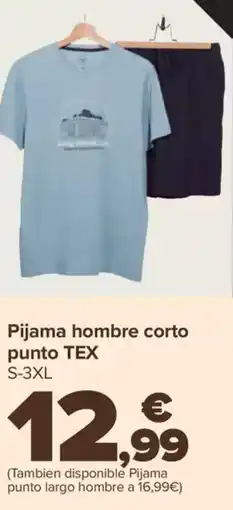 Carrefour TEX Pijama hombre corto punto oferta