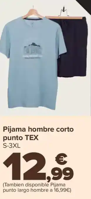 Carrefour TEX Pijama hombre corto punto oferta