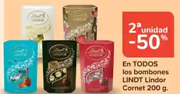 Carrefour En todos los bombones lindt lindor cornet oferta