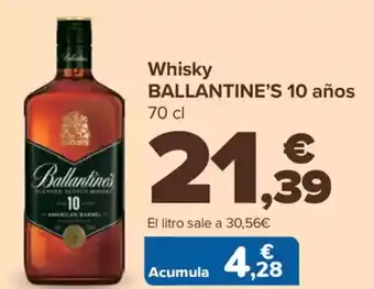 Carrefour BALLANTINE'S Whisky 10 años oferta