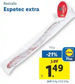 Lidl REALVALLE Espetec extra oferta