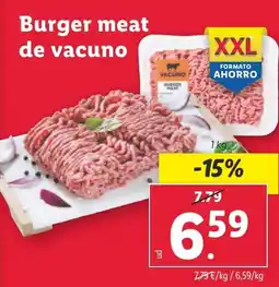 Lidl Burger meat de vacuno oferta