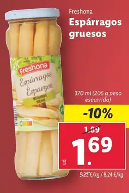 Lidl FRESHONA Espárragos gruesos oferta