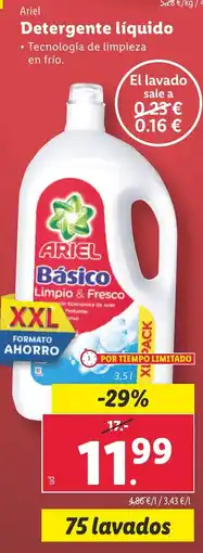 Lidl ARIEL Detergente líquido oferta