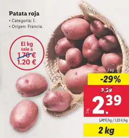 Lidl Patata roja oferta