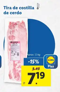 Lidl Tira de costilla de cerdo oferta