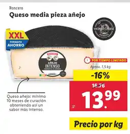 Lidl RONCERO Queso media pieza añejo oferta