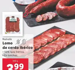 Lidl REALVALLE Lomo de cerdo ibérico oferta