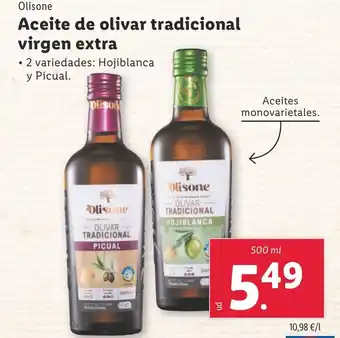 Lidl OLISONE Aceite de olivar tradicional virgen extra oferta