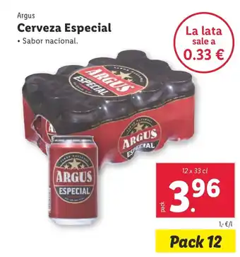 Lidl ARGUS Cerveza Especial oferta