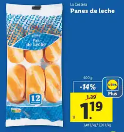 Lidl LA CESTERA Panes de leche oferta