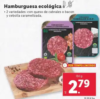 Lidl Hamburguesa ecológica oferta