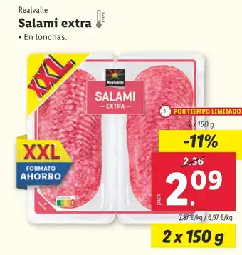 Lidl REALVALLE Salami extra oferta