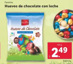 Lidl FAVORINA Huevos de chocolate con leche oferta