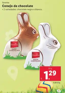 Lidl FAVORINA Conejo de chocolate oferta