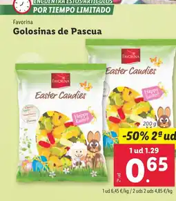 Lidl FAVORINA Golosinas de Pascua oferta