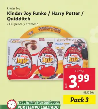 Lidl KINDER Joy Funko / Harry Potter / Quidditch oferta