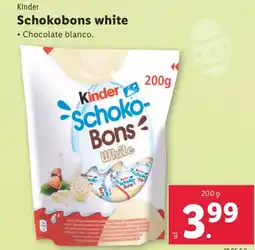 Lidl KINDER Schokobons white oferta