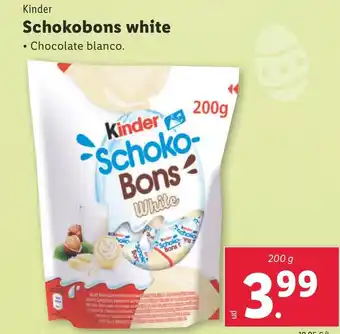 Lidl KINDER Schokobons white oferta