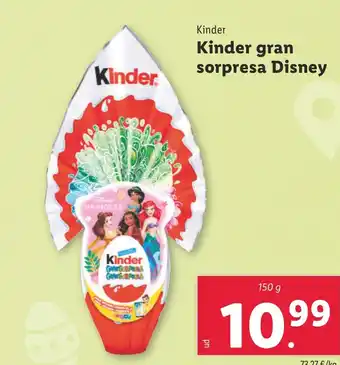 Lidl KINDER gran sorpresa Disney oferta