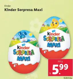 Lidl KINDER Sorpresa Maxi oferta