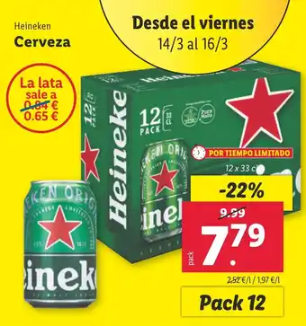 Lidl HEINEKEN Cerveza oferta