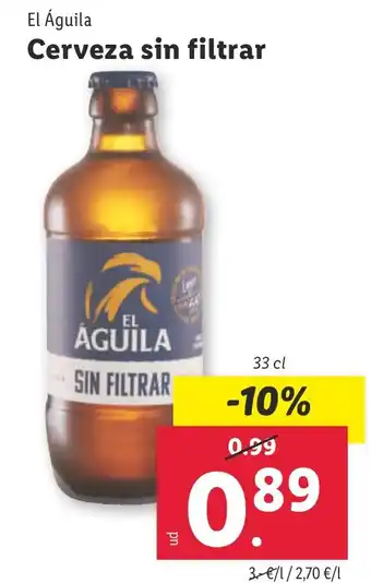 Lidl EL AGUILA Cerveza sin filtrar oferta