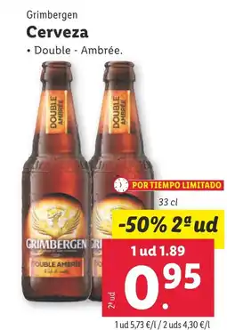 Lidl GRIMBERGEN Cerveza oferta