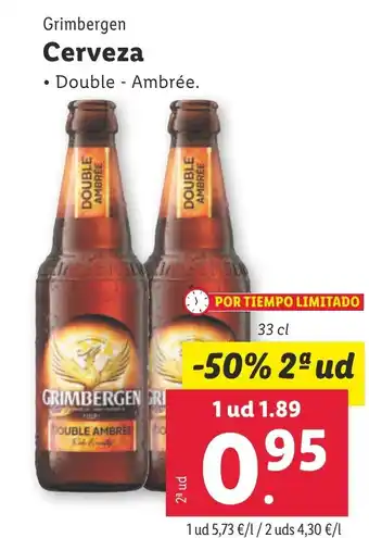 Lidl GRIMBERGEN Cerveza oferta