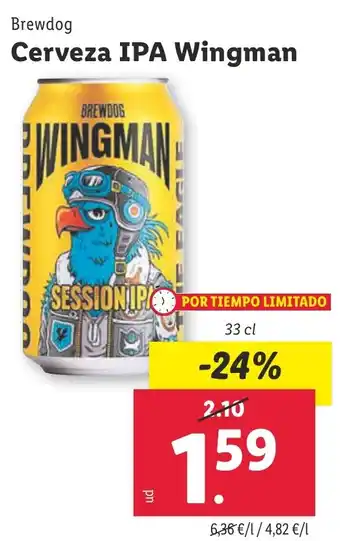 Lidl BREWDOG Cerveza IPA Wingman oferta