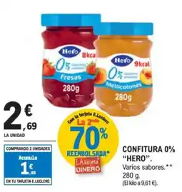 E.Leclerc HERO Confitura 0% oferta