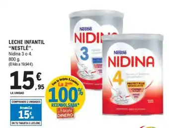 E.Leclerc "NESTLÉ” Leche infantil oferta