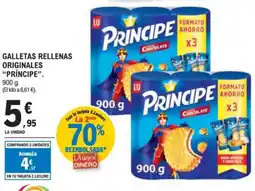 E.Leclerc “PRÍNCIPE” Galletas rellenas originales oferta