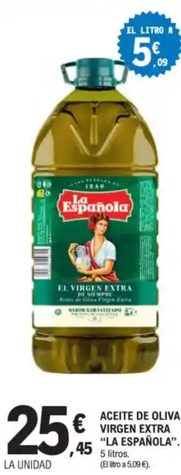 E.Leclerc "LA ESPAÑOLA” Aceite de oliva virgen extra oferta