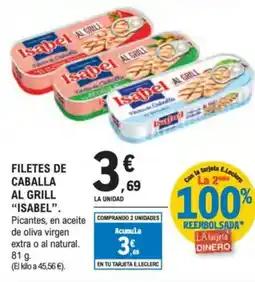 E.Leclerc "ISABEL" Filetes de caballa al grill oferta