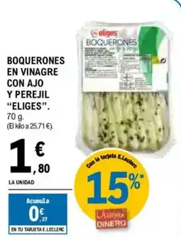 E.Leclerc ELIGES Boquerones en vinagre con ajo y perejil oferta