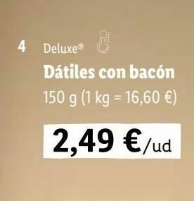 Lidl Dátiles con bacon oferta