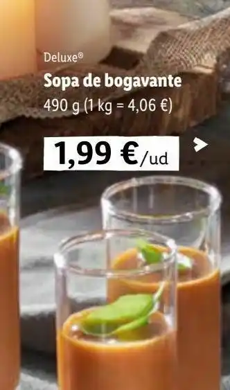 Lidl Sopa de bogavante oferta