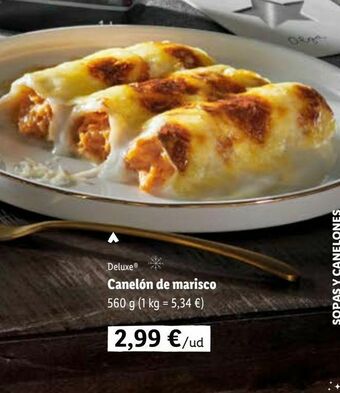 Lidl Canelón de marisco oferta